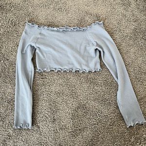 Cotton On Crop Long Sleeve Off Shoulder Top